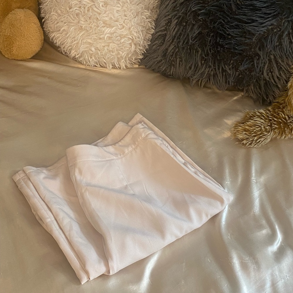 Cream Wide Pants by SHEIN